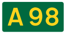 A98 road shield