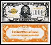 $1,000 Gold Certificate, Series 1934, Fr.2409, depicting Grover Cleveland.