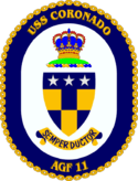 The ship's crest of the USS Coronado (AGF-11)