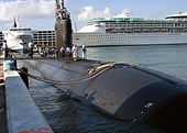 The USS Miami in Port Everglades, Florida in April 2004.