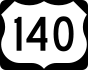 U.S. Route 140 marker