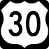 U.S. Highway 30 marker