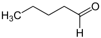 Structural formula of pentanal