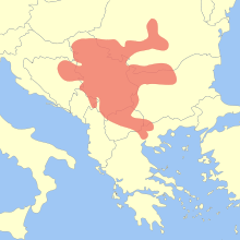 Map showing the extent of the Vinča culture within Southeastern Europe.