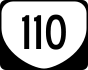 State Route 110 marker