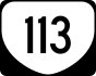 State Route 113 marker