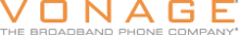 Vonage -The Broadband Phone Company logo until 2006, orange block font over white
