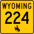Wyoming Highway 224 marker
