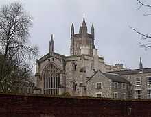 Medieval stone church at Winchester College