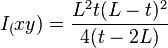 I_(xy) = \frac{L^2t(L-t)^2}{4(t-2L)}