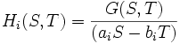 H_i(S,T) = \frac{G(S,T)} {(a_iS-b_iT)}
