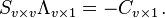 S_{v \times v} \Lambda_{v \times 1}  = -C_{v \times 1\,} .