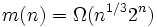 m(n) = \Omega(n^{1/3}2^n)