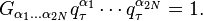 G_{\alpha_1\ldots\alpha_{2N}}q^{\alpha_1}_\tau\cdots q^{\alpha_{2N}}_\tau=1.