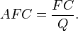 AFC=\frac{FC}{Q}.