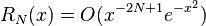 R_N(x)=O(x^{-2N+1} e^{-x^2})