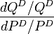 \frac{dQ^D/Q^D}{dP^D/P^D}