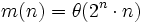 m(n) = \theta(2^n \cdot n)