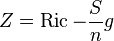 Z  =\operatorname{Ric}- \frac{S}{n}g