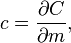 c = {\partial C \over \partial m},