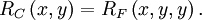 R_C\left(x,y\right)=R_F\left(x,y,y\right).