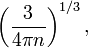 \left( \frac{3}{4 \pi n} \right)^{1/3},