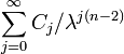 \sum_{j=0}^\infty C_j / \lambda^{j(n-2)}