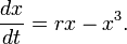  \frac{dx}{dt}=rx-x^3. 