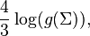 \frac{4}{3} \log(g(\Sigma)),