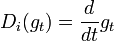 D_i(g_t)= \frac{d}{dt} g_t 