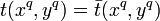 t(x^{q}, y^{q})= \bar{t}(x^{q}, y^{q})