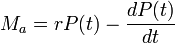 M_a = rP(t) - \frac{dP(t)}{dt}