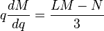 q\frac{dM}{dq} = \frac {LM-N}{3}