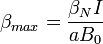 \beta_{max} = \frac{\beta_N I}{a B_0}