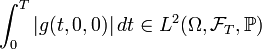 \int_0^T |g(t,0,0)| \, dt \in L^2(\Omega,\mathcal{F}_T,\mathbb{P})