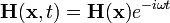 \mathbf{H}(\mathbf{x},t)=\mathbf{H}(\mathbf{x})e^{-i \omega t}