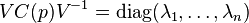 V C(p) V^{-1} = \operatorname{diag}(\lambda_1,\dots,\lambda_n)