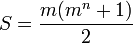  S = \frac{m(m^n+1)}{2}