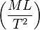  \left(\frac{M L}{T^2}\right)