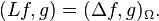 (Lf,g) = (\Delta f,g)_\Omega.