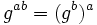 g^{ab} = (g^b)^a