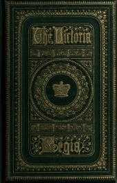  Book cover showing a large, deep blue volume. The words "Victoria Regia" are prominent in the center, in a large, heavy, old-fashioned font, with gold embossed lettering. The title is surrounded by gold-embossed scrolls.