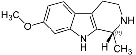 2D diagram of the chemical structure of tetrahydroharmine