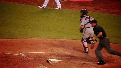 Carpenter hitting the ball. Recorded in St. Louis at Busch Stadium versus the Arizona Diamondbacks.