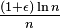 \tfrac{(1+\epsilon) \ln n}{n}