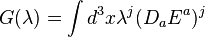 G(\lambda) = \int d^3x \lambda^j (D_a E^a)^j