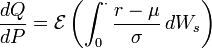 {\frac {dQ}{dP}}={\mathcal {E}}\left(\int _{0}^{\cdot }{\frac {r-\mu }{\sigma }}\,dW_{s}\right)