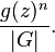 \frac{g(z)^n}{|G|}.