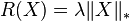 R(X) = \lambda\|X\|_*