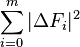 \sum_{i=0}^m|\Delta F_i|^2\!